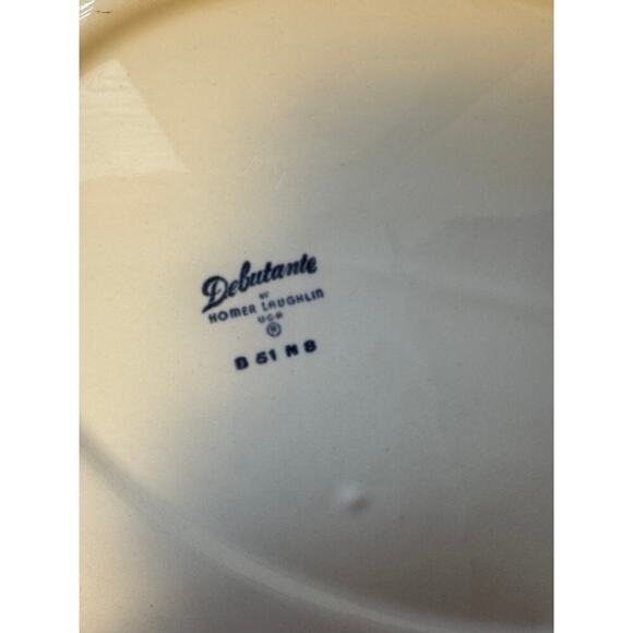 Homer Laughlin Debutante Bali Flower Oval Serving Platter - 1955 - Picture 6 of 6